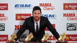 Messi Raih Sepatu Emas Keenam, Ukir Rekor Baru